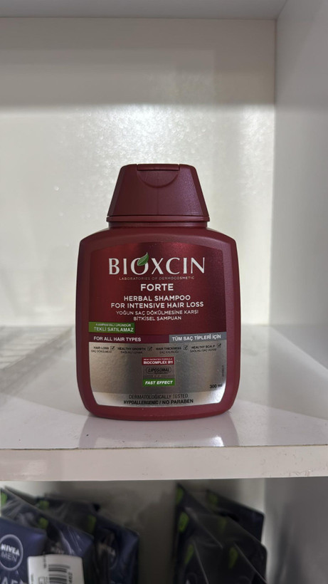 🌿 شامپو گیاهی ضد ریزش موی Bioxcin Forte – مخصوص ریزش موی شدید (300 میلیلیتر)